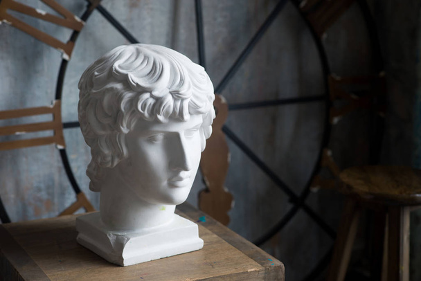 Roman plaster head of Antinous - Photo, Image