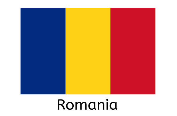 Rumuńska ikona flagi, Rumunia państwo bandery wektor ilustracja - Wektor, obraz