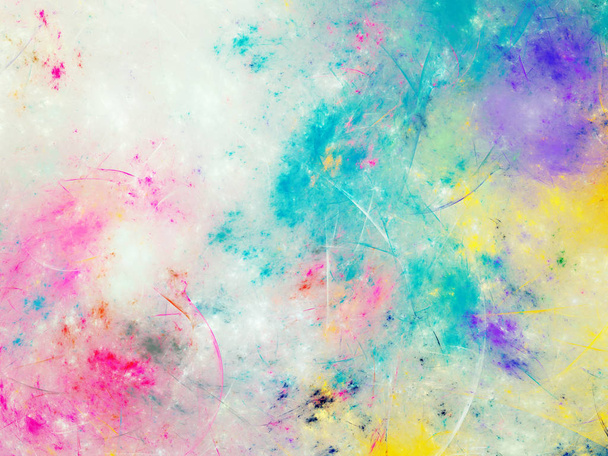 rainbow abstract fractal background 3d rendering illustration - Foto, Bild