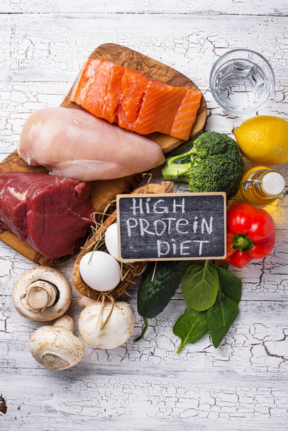 Yüksek protein diyeti ürünleri - Fotoğraf, Görsel
