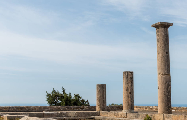 Starověké sloupy Apollon Hylátů, svatyně v Limassolu distr - Fotografie, Obrázek