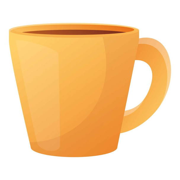 Hot chocolate cup icon, cartoon style - Vector, afbeelding