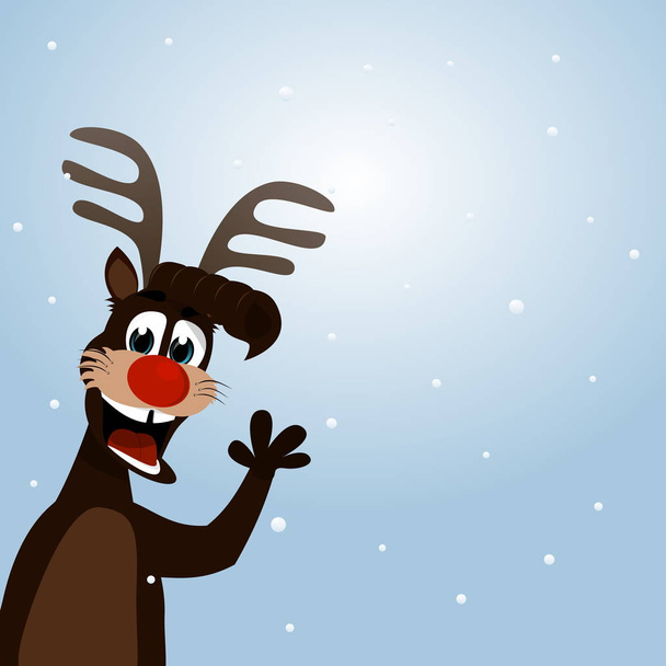 Kerst met Rudolf de rode neus rendieren - Foto, afbeelding