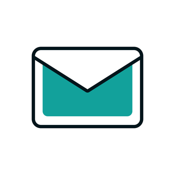 Isolated envelope icon vector design - Vektör, Görsel