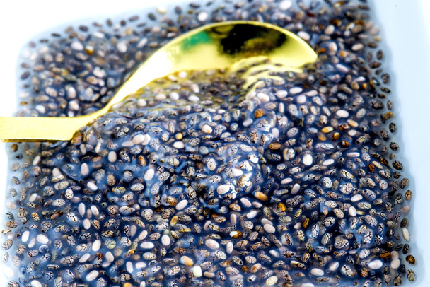 Chia seed gelatin for diet - Photo, Image