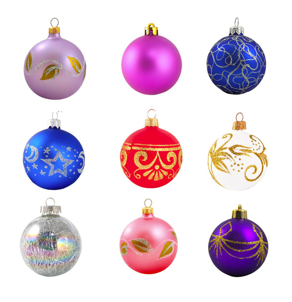 Farklı renklerde Noel topları, ayarla - Fotoğraf, Görsel