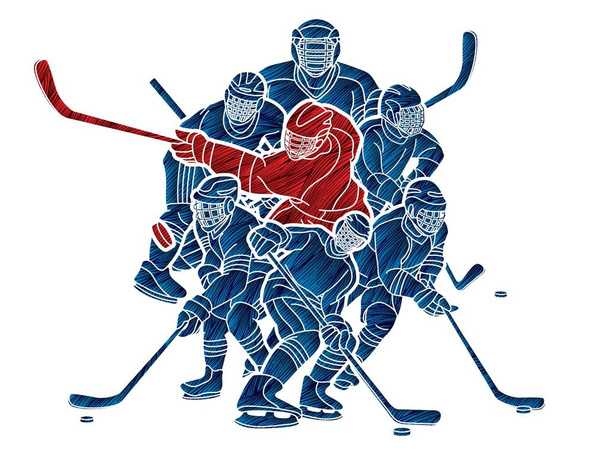 design hockey uniform - style sharks logo hockey team Stock Vector