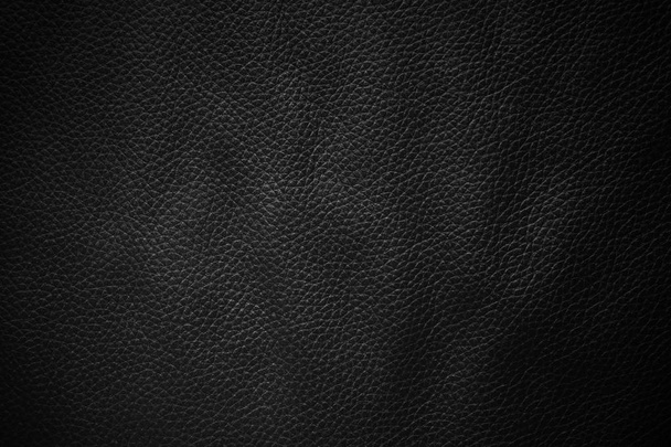 Black leather texture with copy space - Photo, Image