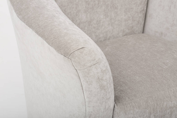 Light Modern Designer Chair On White Stock Photo, Southern Furniture Bradley Sofa with white background - Фото, зображення