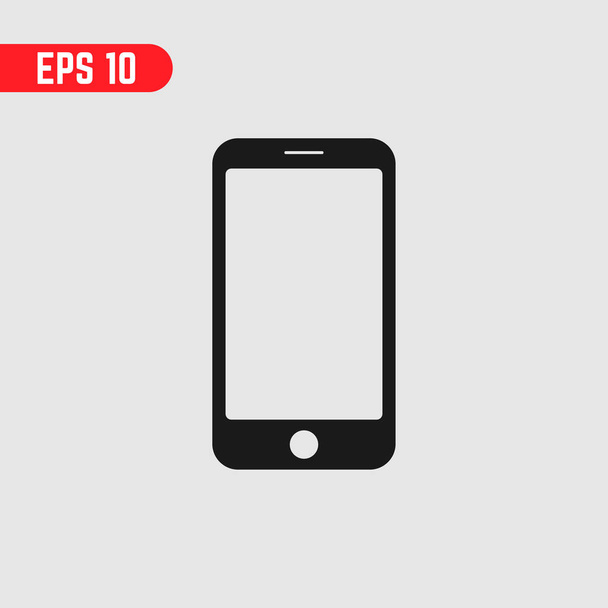 Smartphone icon. Simple vector illustration on gray background. EPS 10 - Vector, Image