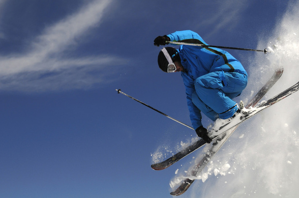 Jumping skier - Photo, Image