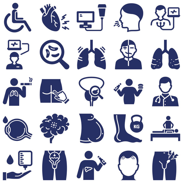 Diseases and Treatment Isolated Vector Icon every single icon can easily modify or edit - Vector, Image