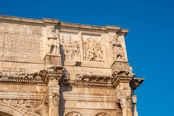 Detail of Arch of Constantine or Arco di Costantino or Triumphal - Фото, зображення