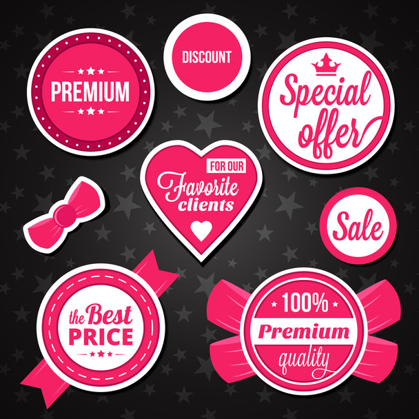 Vector Holiday Sale Badges Labels and Stickers - Vektor, Bild