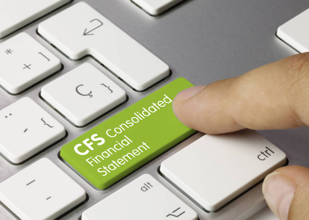Cfs Skonsolidowane Sprawozdanie Finansowe - Napis na Green Keyb - Zdjęcie, obraz