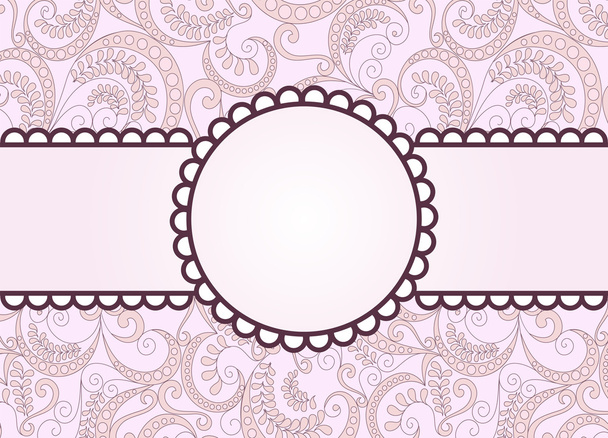 фіолетова рамка на вінтажному рожевому фоні
 - Вектор, зображення