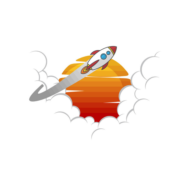 icono simple de cohete espacial, ilustración vectorial
 - Vector, Imagen