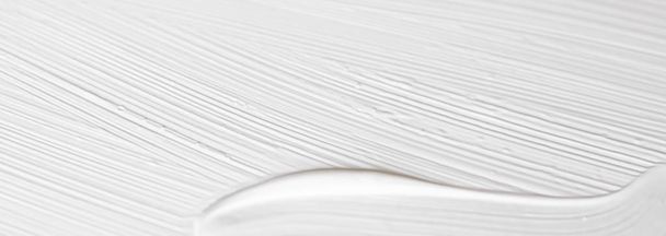 Kosmetyki abstrakcyjne tekstury tło, biały pędzel farby akrylowej - Zdjęcie, obraz