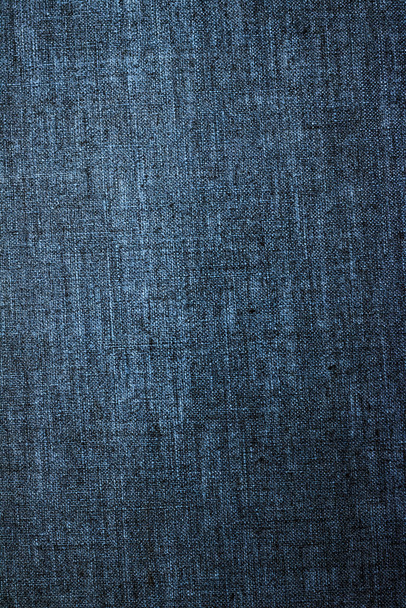 Tejido de lino decorativo vaqueros azules fondo texturizado para inter
 - Foto, Imagen