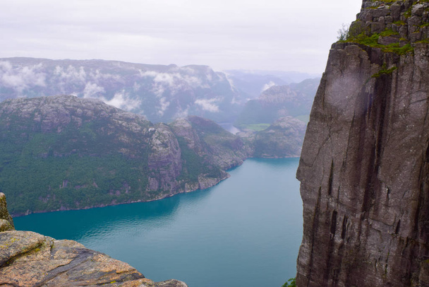 Lysefjord landscape, Pulpit Rock. - Фото, изображение