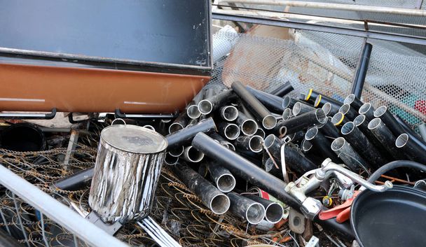 iron scraps on the junk dealer - Photo, Image