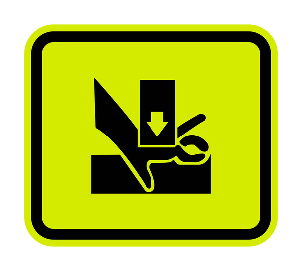 Tenga cuidado con la mano cuando se utiliza Silkscreen Signo de símbolo Aislar sobre fondo blanco, Vector Ilustración  - Vector, imagen