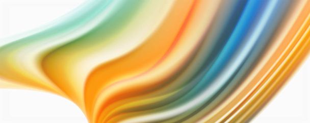 Fluxo de cor de fluido techno moderno em poste colorido branco. Arte para o seu design
 - Vetor, Imagem