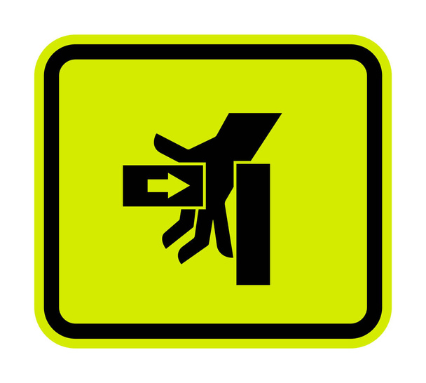 Hand-Crush-Kraft vom linken Symbolzeichen isoliert auf weißem Hintergrund, Vektorillustration  - Vektor, Bild