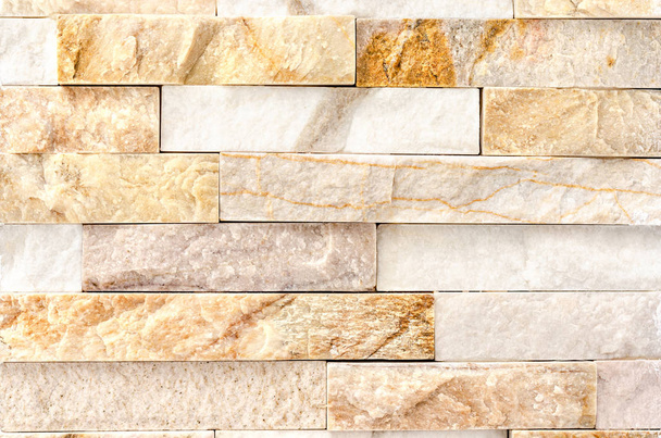 Natural Stone Cladding Mosaic Tile Wall .Old stone facade, seamless pattern . - Photo, Image