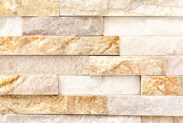 Natural River Stone Cladding Mosaic Tile Wall .Old stone facade, seamless pattern . - Photo, Image
