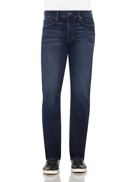 Jeans homme Regular Stretchable Dark Blue Slim Fit avec fond blanc
 - Photo, image