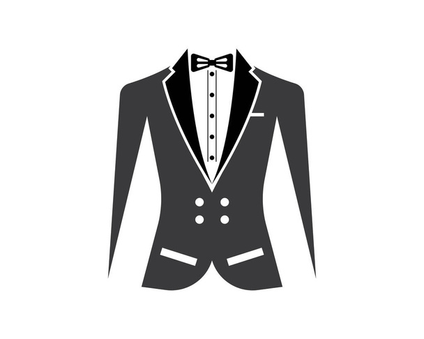 Tuxedo man logo design vector illustration - Vektor, Bild