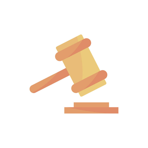 law hammer property intellectual copyright icon - Vector, Image