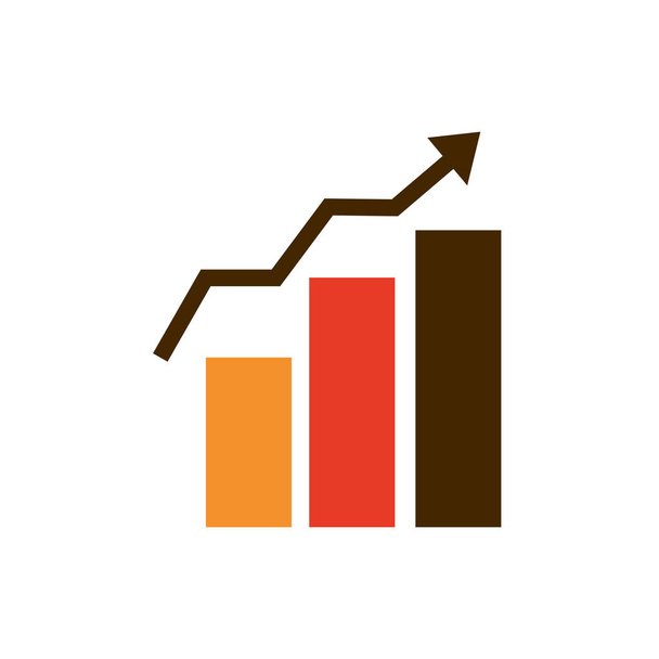 статистика діаграма зростання бізнес стратегії значок
 - Вектор, зображення