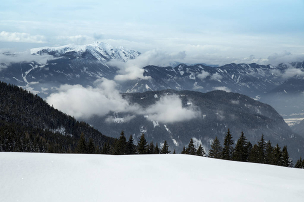 Beautiful winter nature landscape, amazing mountain view - Photo, Image