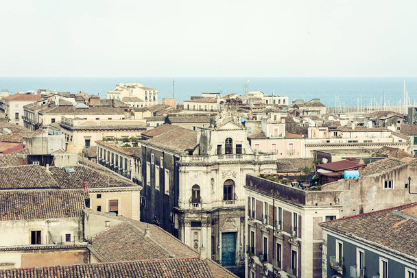 Catania aerial cityscape, travel to Sicily, Italy. - Valokuva, kuva