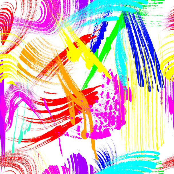 Watercolor brush strokes background. Colorfull artistic print. Splash. - illustration - Photo, Image