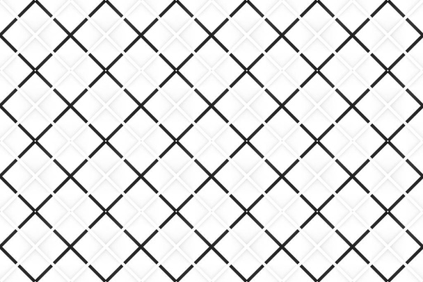 3d weergave. naadloze moderne witte rooster lijn patroon ontwerp muur achtergrond. - Foto, afbeelding