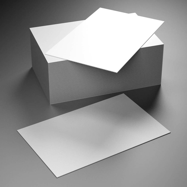 Businesscard (55x85mm) mockup - 3D rendering - Photo, Image