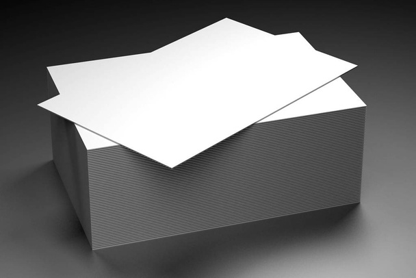 Businesscard (55x85mm) mockup - 3D rendering - Фото, изображение
