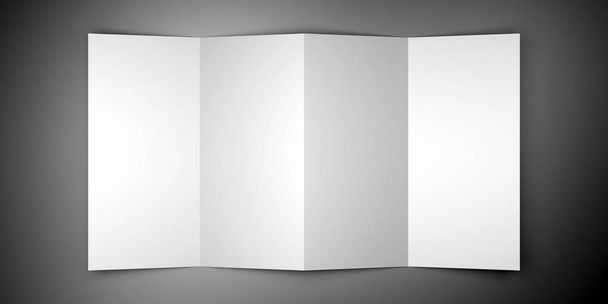 Лист/ брошура/ макет листівки (4 x DL, 4 x 99x210 мм) 3D рендеринг
 - Фото, зображення