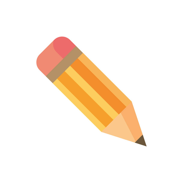 escrita lápis escola e ícone de educação - Vetor, Imagem