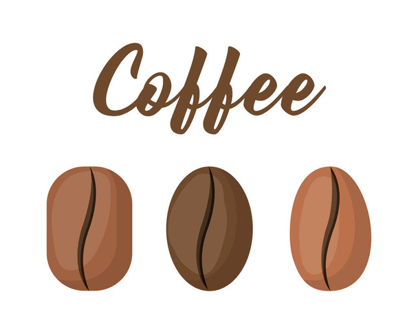 Stile chicchi di caffè progettazione vettoriale
 - Vettoriali, immagini
