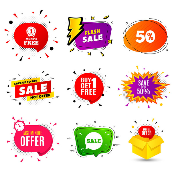 Save up to 50%. Discount Sale offer price sign. Vector - Vector, Imagen