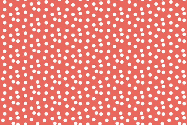 Cor pastel vermelho fundo pontos espalhados sem costura padrão
 - Vetor, Imagem