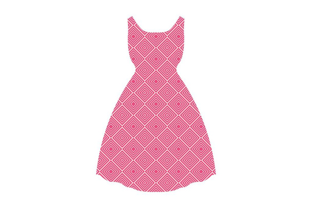 рожева сукня ізольована на білому тлі - дизайн ілюстрації
  - Фото, зображення
