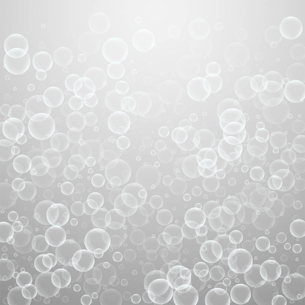 A véletlenszerű szappanbuborékok elvont háttérrel rendelkeznek. Fújás b - Vektor, kép