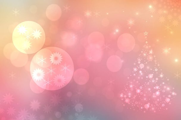 Šablona Vánoční přání. Abstraktní slavnostní gradient růžová oranžová w - Fotografie, Obrázek
