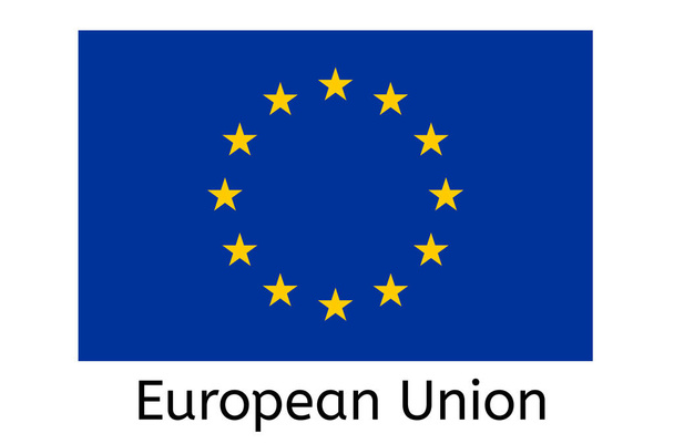Avrupa bayrak ikonu, Avrupa Birliği ülke bayrak illüstrasyonu - Vektör, Görsel