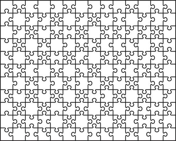 Vektorové ilustrace bílé puzzle, oddělené části - Vektor, obrázek